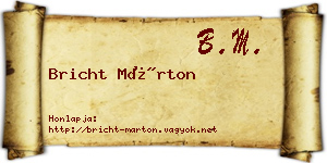 Bricht Márton névjegykártya